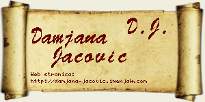 Damjana Jačović vizit kartica